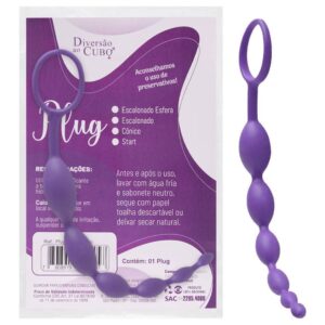 Tapón anal escalonado flexible con forma de cubo