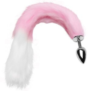 Tapón anal con cola de zorro, rosa, blanco, sexy, importado